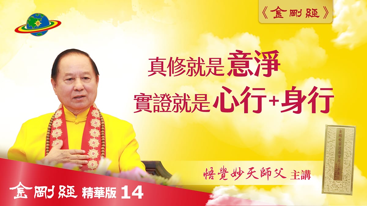 金剛經Cut-14｜《金剛經》需要「真修實證」！真修就是意淨，實證是心行+身行｜金剛經真修實證精華版